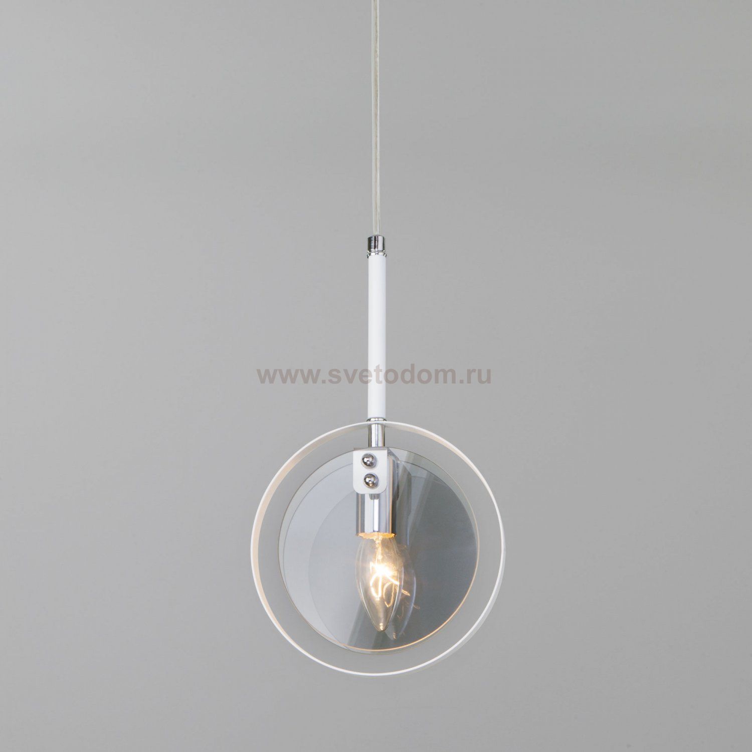 Подвесной светильник со стеклянным плафоном Eurosvet Gallo 50121/1 белый