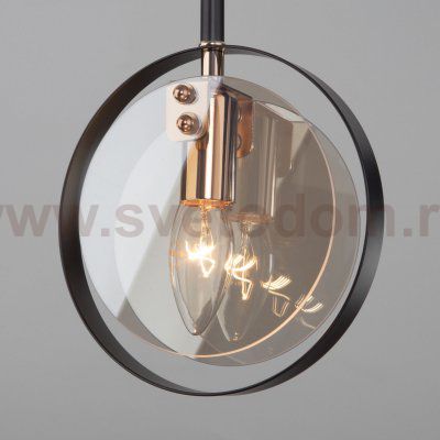 Подвесной светильник со стеклянным плафоном Eurosvet Gallo 50121/1 черный