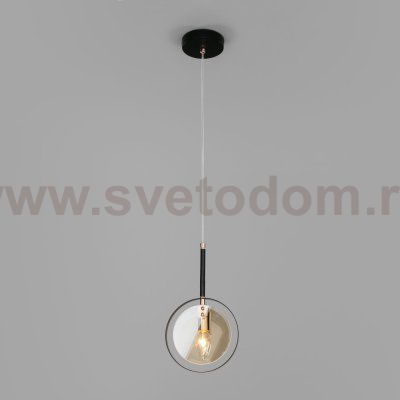 Подвесной светильник со стеклянным плафоном Eurosvet Gallo 50121/1 черный