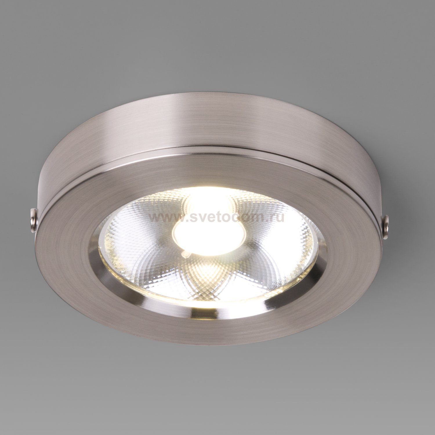 Накладной точечный светодиодный светильник сатин DLS030 Elektrostandard