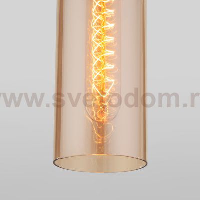 Подвесной светильник со стеклянным плафоном Eurosvet 50180/1 янтарный Airon
