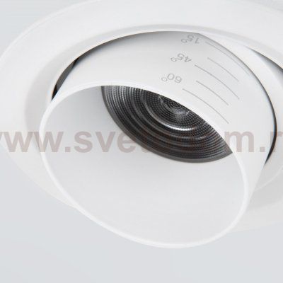 Встраиваемый светодиодный светильник с регулировкой угла освещения 9920 LED 15W 4200K белый Elektrostandard
