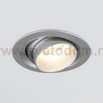 Встраиваемый светодиодный светильник с регулировкой угла освещения 9920 LED 15W 4200K серебро Elektrostandard