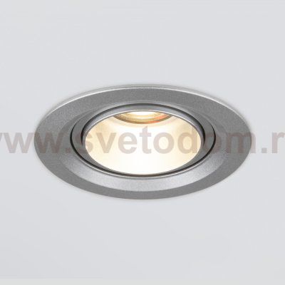 Встраиваемый светодиодный светильник с регулировкой угла освещения 9920 LED 15W 4200K серебро Elektrostandard