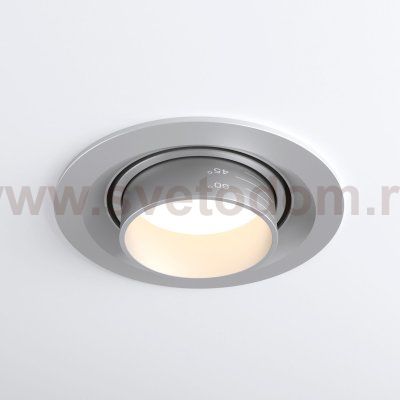 Встраиваемый светодиодный светильник с регулировкой угла освещения 9920 LED 15W 4200K серебро Elektrostandard