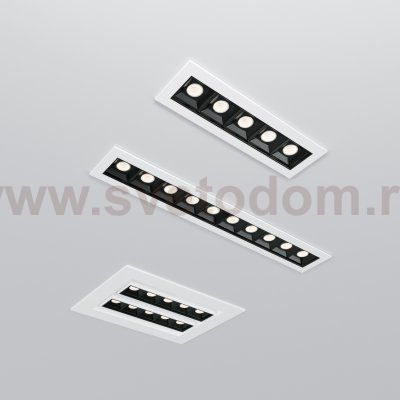 Встраиваемый точечный светодиодный светильник 9921 LED 10W 4200K белый/черный Elektrostandard