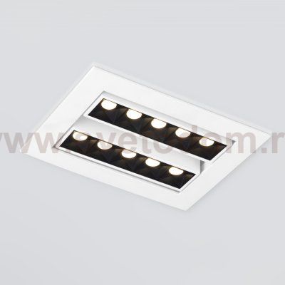 Встраиваемый точечный светодиодный светильник 9923 LED 20W 4200K белый/черный Elektrostandard