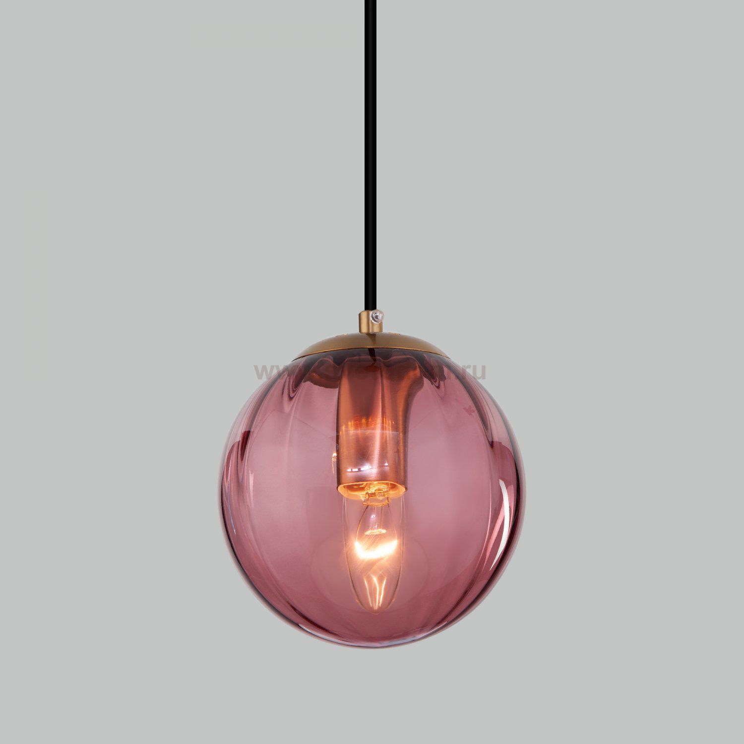 Подвесной светильник со стеклянным плафоном Eurosvet 50207/1 бордовый Juno