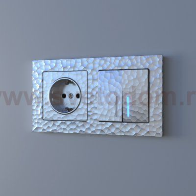 Рамка на 2 поста (серебряный) W0022406 Werkel