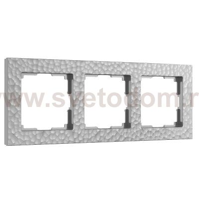 Рамка на 3 поста (серебряный) W0032406 Werkel