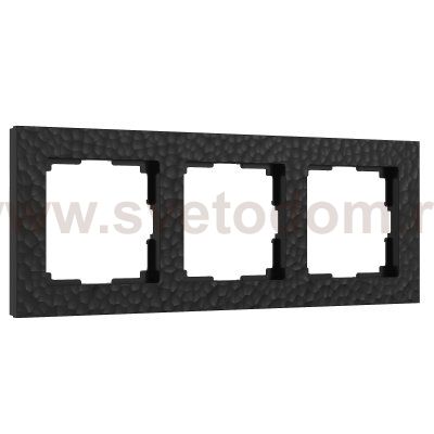 Рамка на 3 поста (черный) W0032408 Werkel