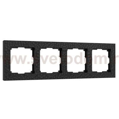 Рамка на 4 поста (черный) W0042408 Werkel