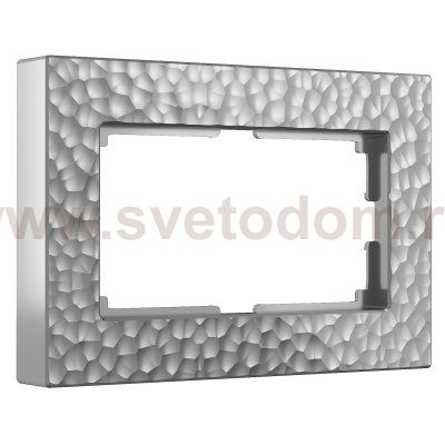 Рамка для двойной розетки (серебряный) W0082406 Werkel