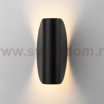 Уличный настенный светодиодный светильник Taco IP54 1632 TECHNO LED чёрный Elektrostandard
