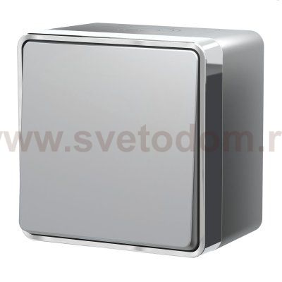 Выключатель одноклавишный влагозащищенный Gallant (серебряный) W5010206 Werkel