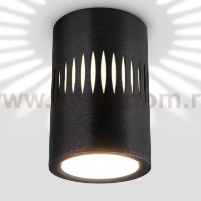 Накладной светодиодный светильник с подсветкой черный DLS026 Elektrostandard