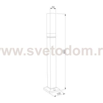 Уличный ландшафтный светодиодный светильник Чёрный IP54 1537 TECHNO LED Elektrostandard