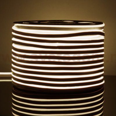Светодиодный гибкий неон 220V 9,6W 120Led 2835 IP67 односторонний дневной белый, 50 м Elektrostandard