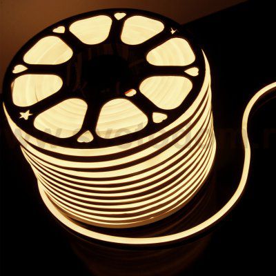 Светодиодный гибкий неон Гибкий неон 220V 9,6W 120Led 2835 IP67 односторонний теплый белый, 50 м Elektrostandard