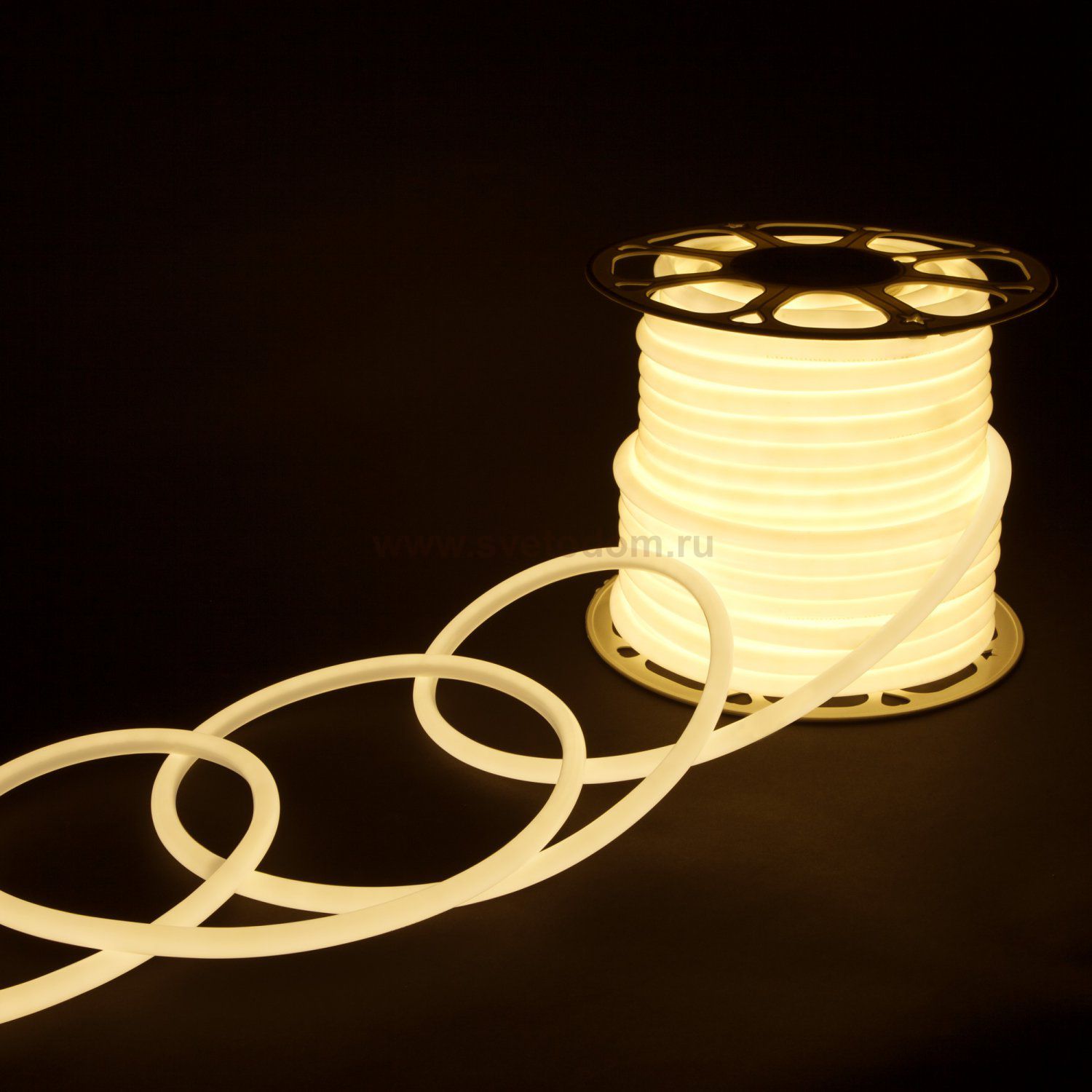 Светодиодный гибкий неон Гибкий неон 220V 9,6W 144Led 2835 IP67 круглый дневной белый, 50 м Elektrostandard