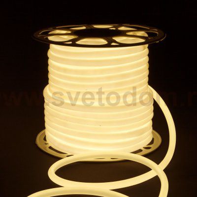Светодиодный гибкий неон Гибкий неон 220V 9,6W 144Led 2835 IP67 круглый дневной белый, 50 м Elektrostandard