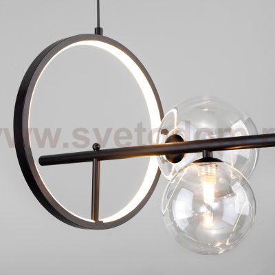 Подвесной светильник с управлением по Wi-Fi 90167/8 черный Eurosvet