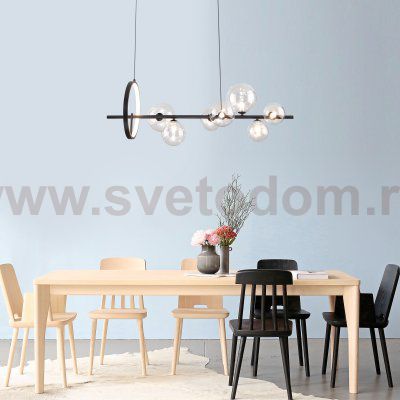 Подвесной светильник с управлением по Wi-Fi 90167/8 черный Eurosvet