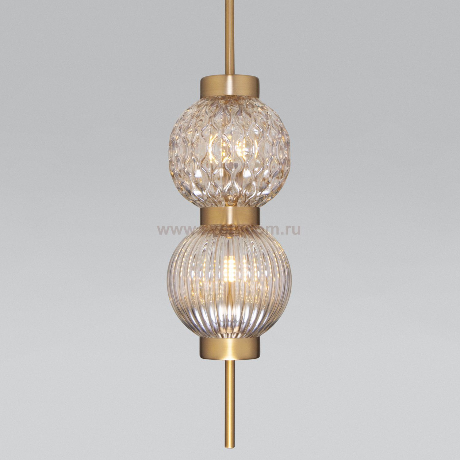 Подвесной светильник Eurosvet 50186/2 латунь Plaza