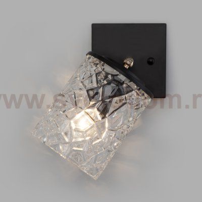 Настенный светильник с выключателем 20095/1 черный/золото Eurosvet
