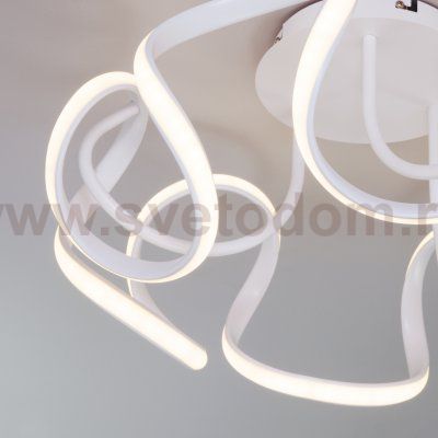 Потолочный светодиодный светильник с пультом управления Eurosvet Alstroemeria 90238/1 белый