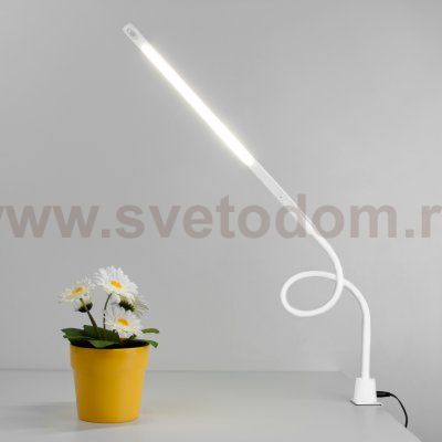 Светодиодная настольная лампа на струбцине 80429/1 белый Eurosvet