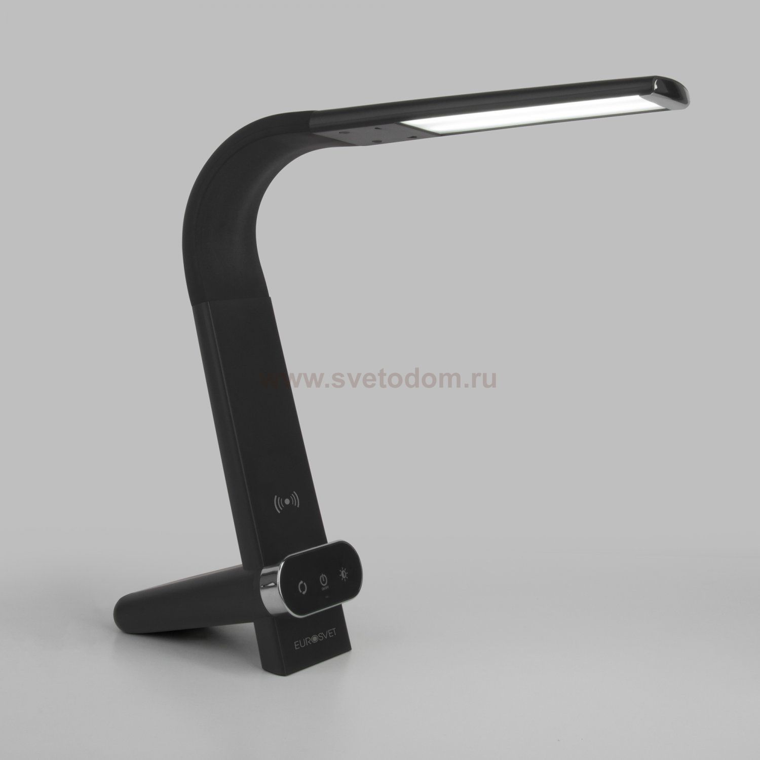 Светодиодная настольная лампа с беспроводной зарядкой 80427/1 черный Eurosvet