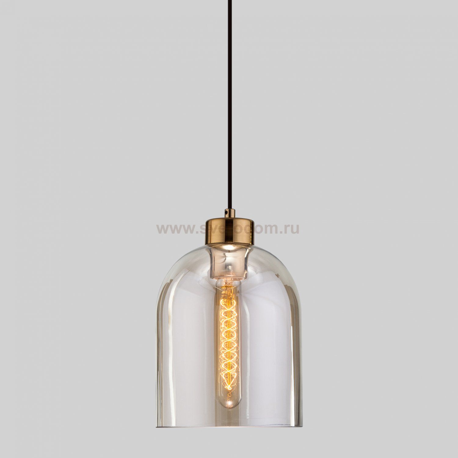 Подвесной светильник со стеклянным плафоном 50119/1 латунь Eurosvet