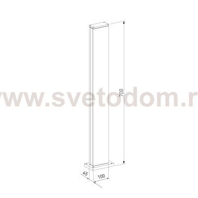 Ландшафтный светодиодный светильник Flat IP54 1538 TECHNO LED серый Elektrostandard
