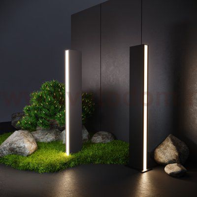 Ландшафтный светодиодный светильник Flat IP54 1538 TECHNO LED серый Elektrostandard