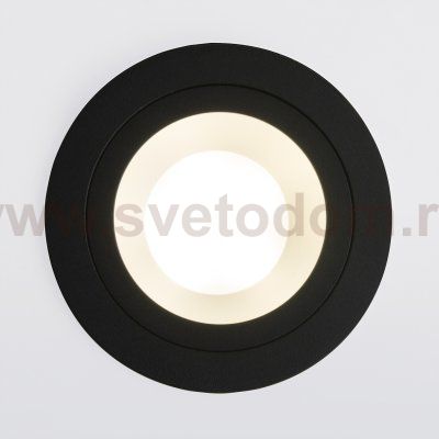 Встраиваемый точечный светильник 122 MR16 серебро/черный Elektrostandard