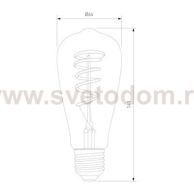 Филаментная светодиодная лампа Dimmable 5W 2700K E27 (ST64 тонированный) BLE2746 Elektrostandard