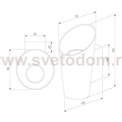 Уличный настенный светодиодный светильник Tronc IP54 1539 TECHNO LED белый Elektrostandard