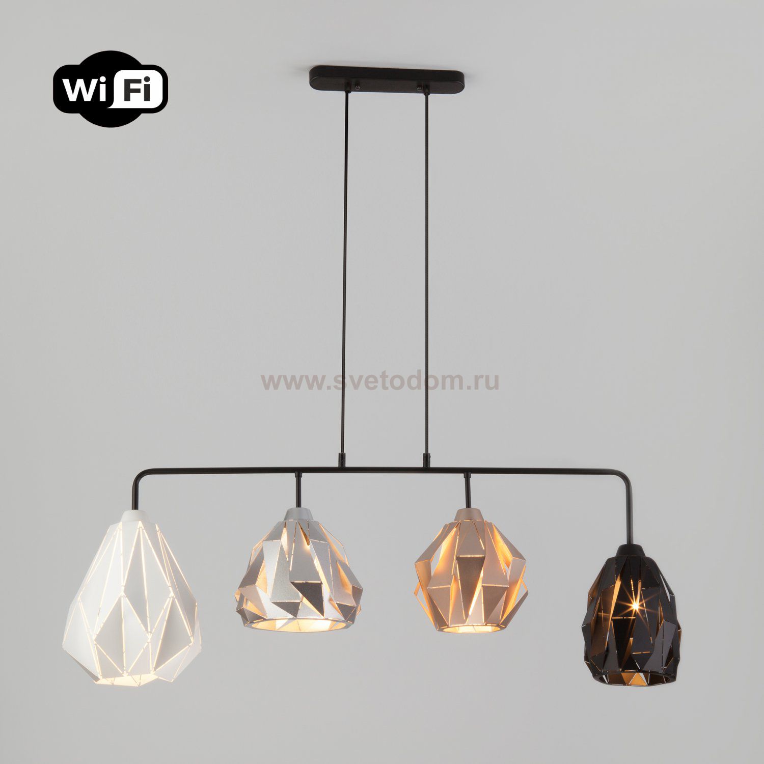 Люстра Eurosvet 50090/4 черный Smart Moire