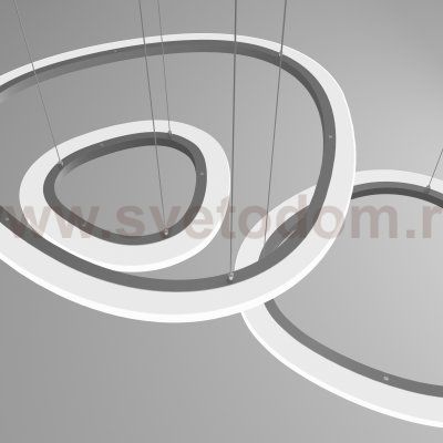 Подвесной светодиодный светильник с пультом управления Eurosvet Leggero 90230/3 серебро