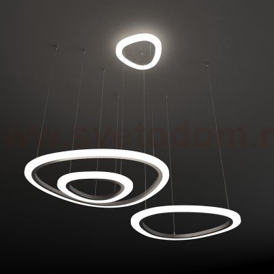 Подвесной светодиодный светильник с пультом управления Eurosvet Leggero 90230/3 серебро