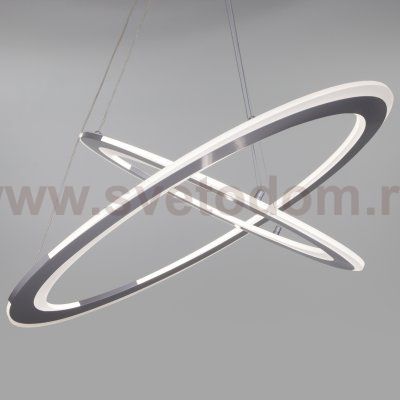 Подвесной светодиодный светильник с пультом управления Eurosvet Virtus 90231/2 серебро