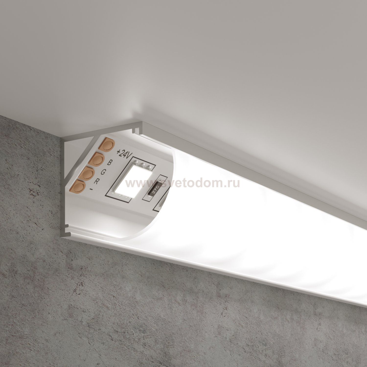 Угловой алюминиевый профиль белый/белый для светодиодной ленты LL-2-ALP008 Elektrostandard