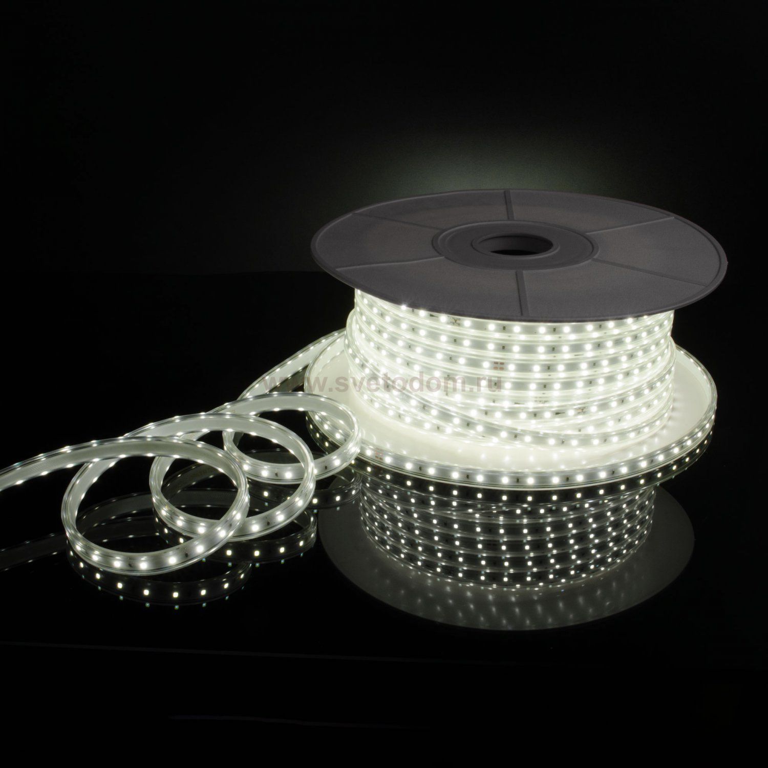 Светодиодная лента Лента светодиодная 220V 8W 60Led 2835 IP65 холодный ...