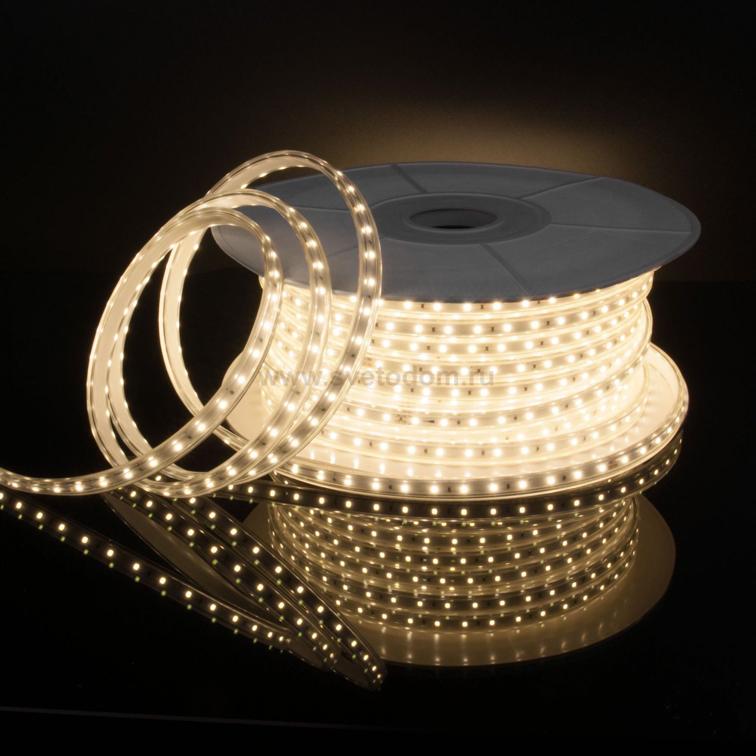 Светодиодная лента Лента светодиодная 220V 14,4W 120Led 2835 IP65 дневной белый, 50 м Elektrostandard