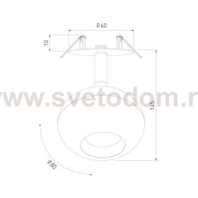 Встраиваемый светодиодный светильник серебро 9925 LED Elektrostandard