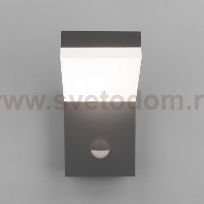 Уличный настенный светодиодный светильник Sensor IP54 (с датчиком движения) 1541 TECHNO LED серый Elektrostandard