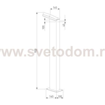 Ландшафтный светодиодный светильник Sensor IP54 1542 TECHNO LED черный Elektrostandard