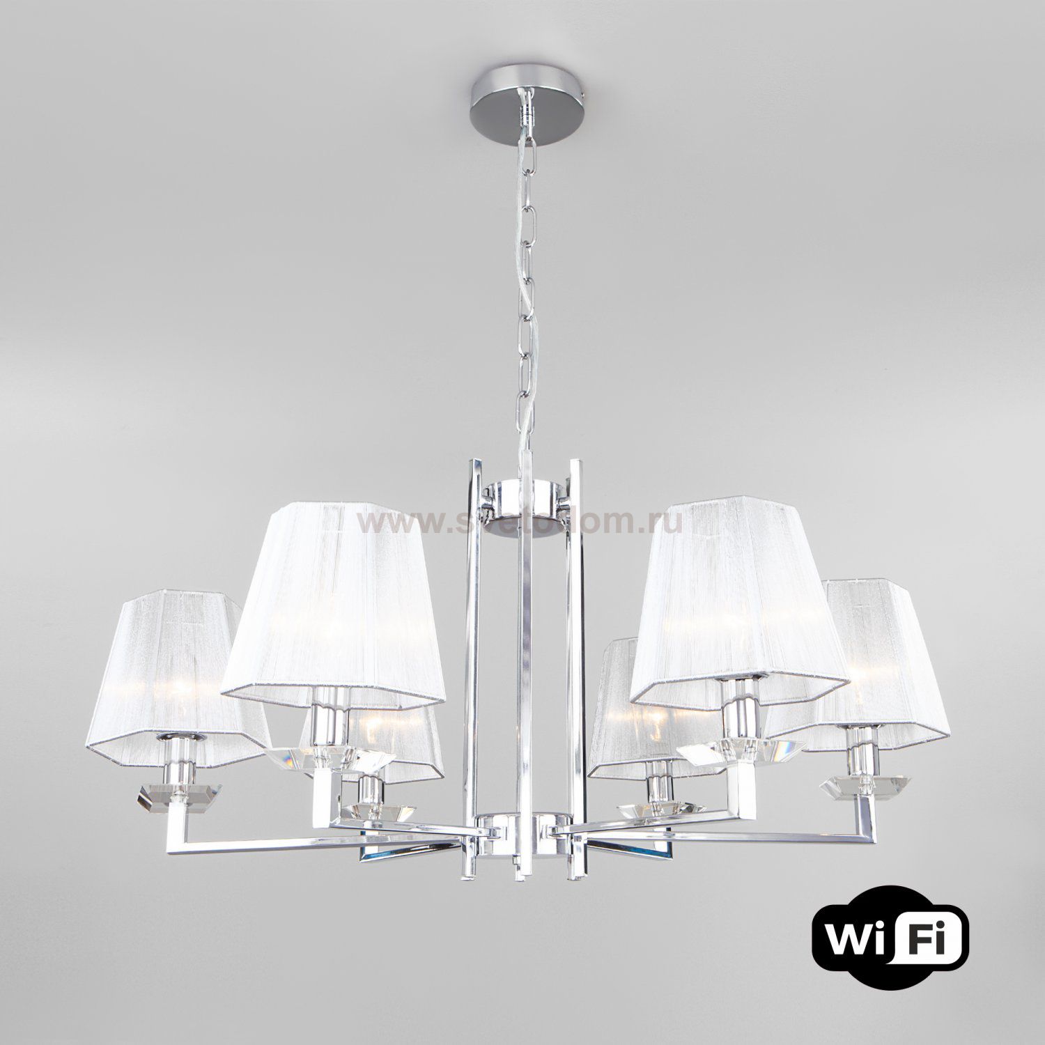 Люстра Eurosvet 60125/6 хром Smart (60114/6) Alegria