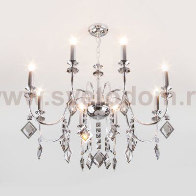 Люстра Eurosvet 10120/8 хром/дымчатый хрусталь Strotskis Smart (10110/8) Telao